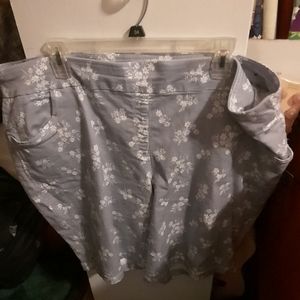 Light gray blue and white shorts